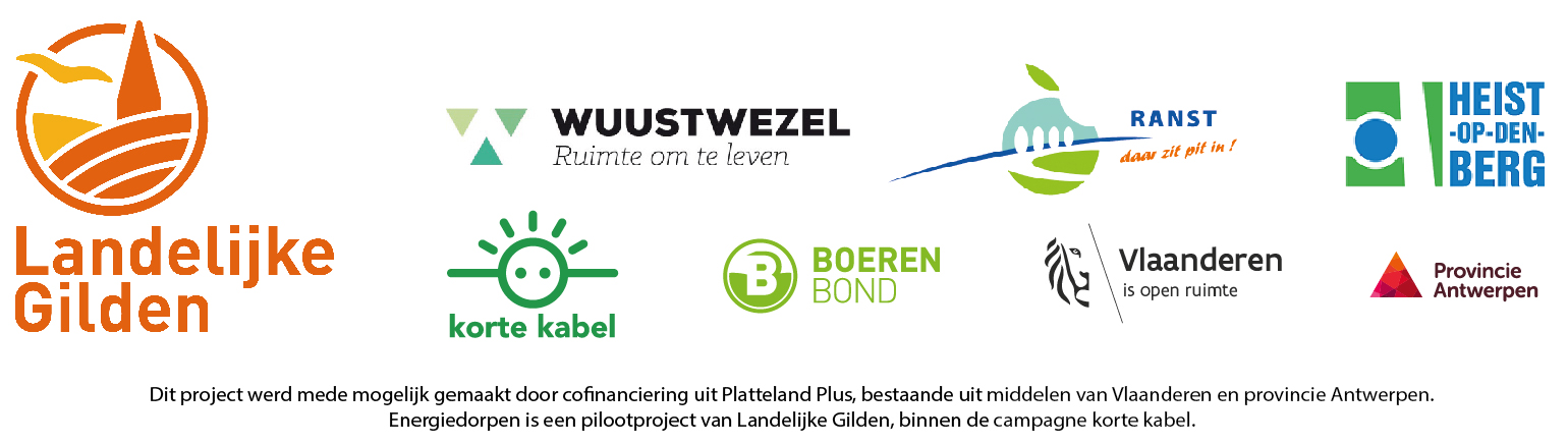 Logo's verschillende initiatiefnemer project energiedorpen