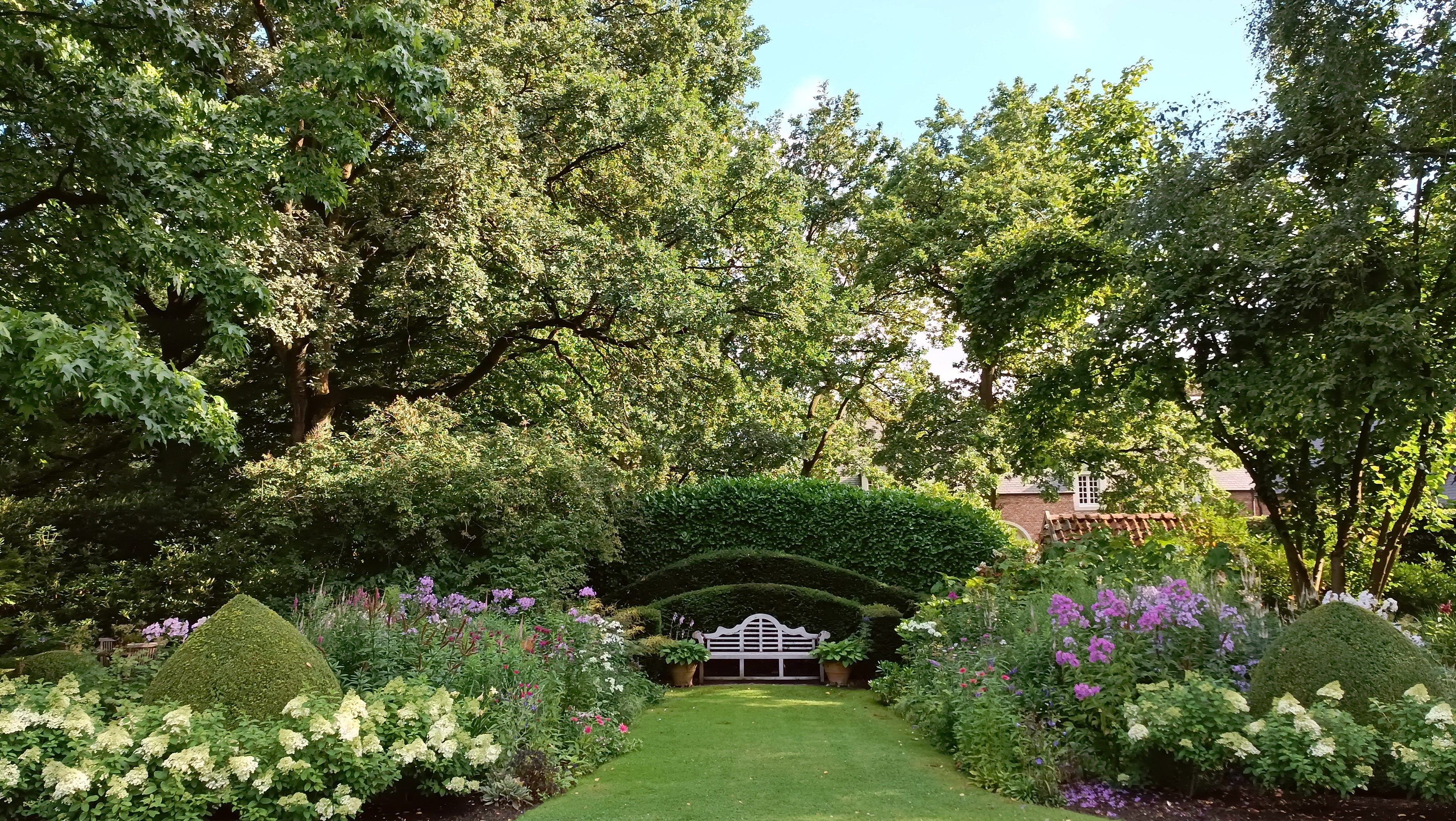 Tuin op de achtergrond
